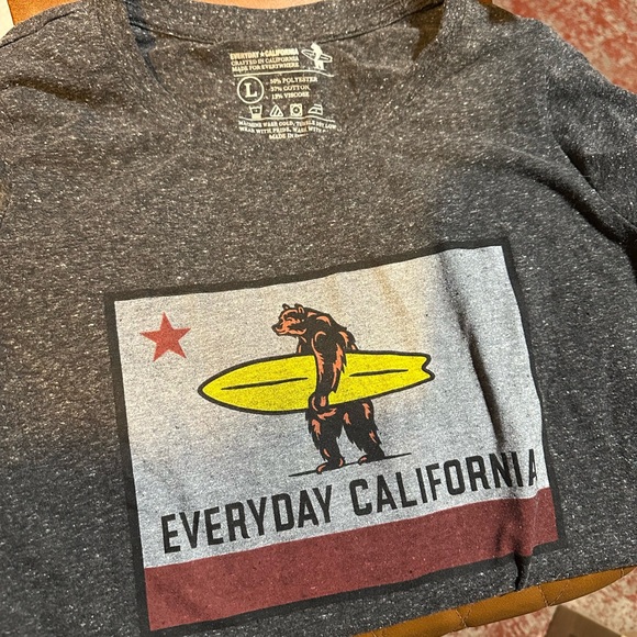 Everyday The Label Tops - Everyday California Charcoal Graphic Tee
